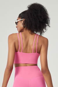 Women's V-Neck Double-Strap Sports Bra