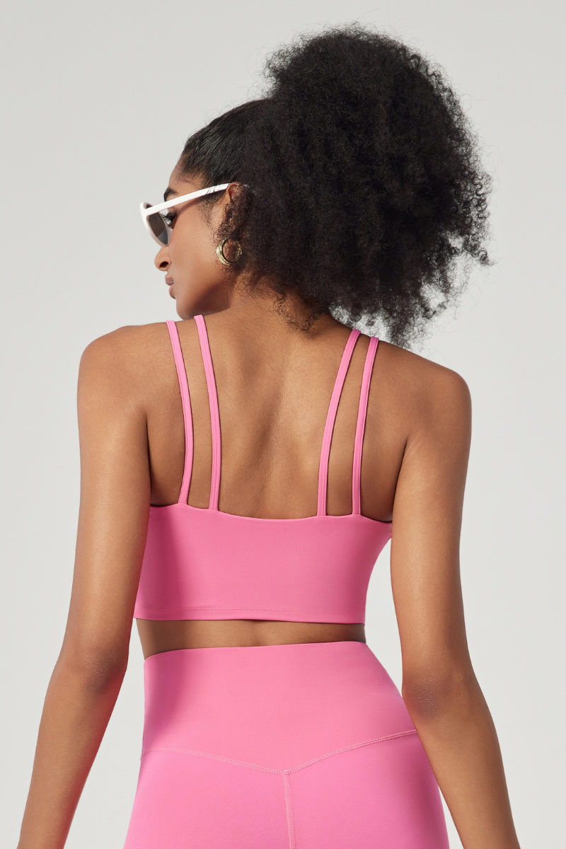 Women's V-Neck Double-Strap Sports Bra