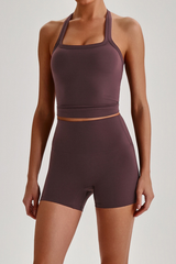 Women's High Impact Compression Tank Top&High Rise Short Set