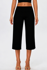 Women's No Front Seam Wide-Leg Cropped Yoga Pants