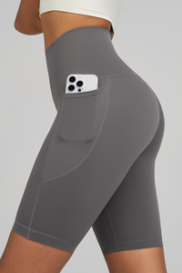 High-waisted women's athletic shorts