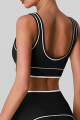 Women's Athletic Colorblock U-back Removable Pads Bra