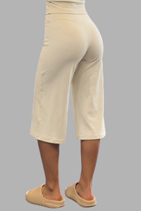 Women's High-Waist Wide-Leg Sports Yoga Cropped Pants