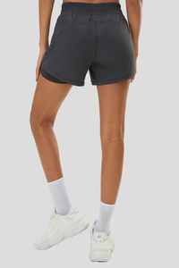 Women's 2-in-1 Shorts - Quick-Dry Drawstring Yoga Pants