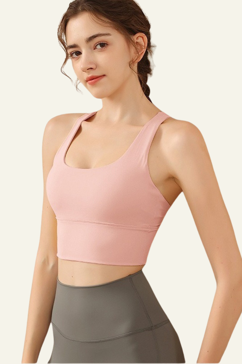 Women's Athletic Cross Back U-neck Bra