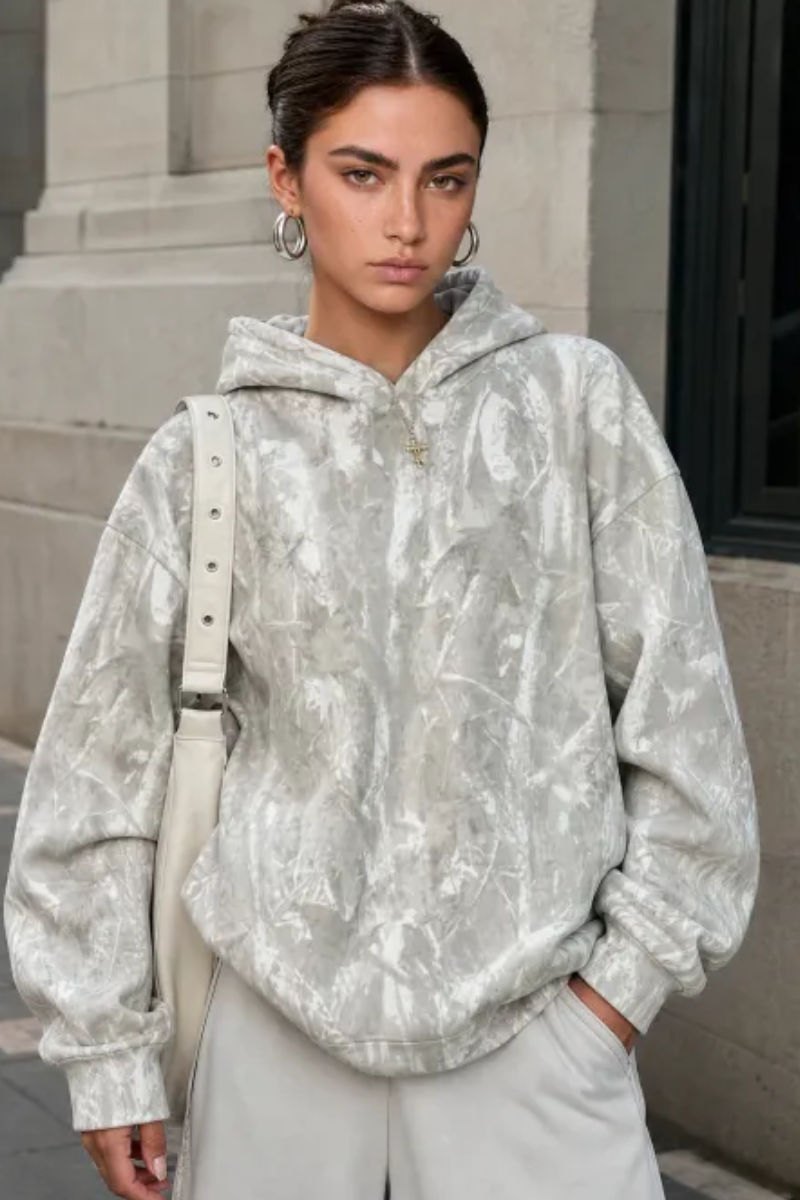 Women's Fall Leopard Print Coquette Style Hoodie
