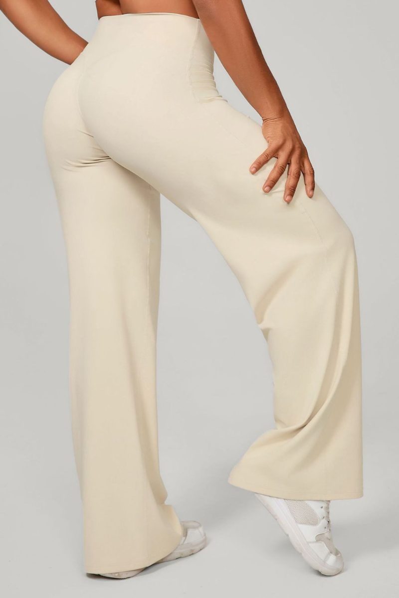 Women's Mid-High Waist Straight-Leg Pants