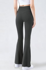 Women's Athletic High-waist Drawstring Flare Pants