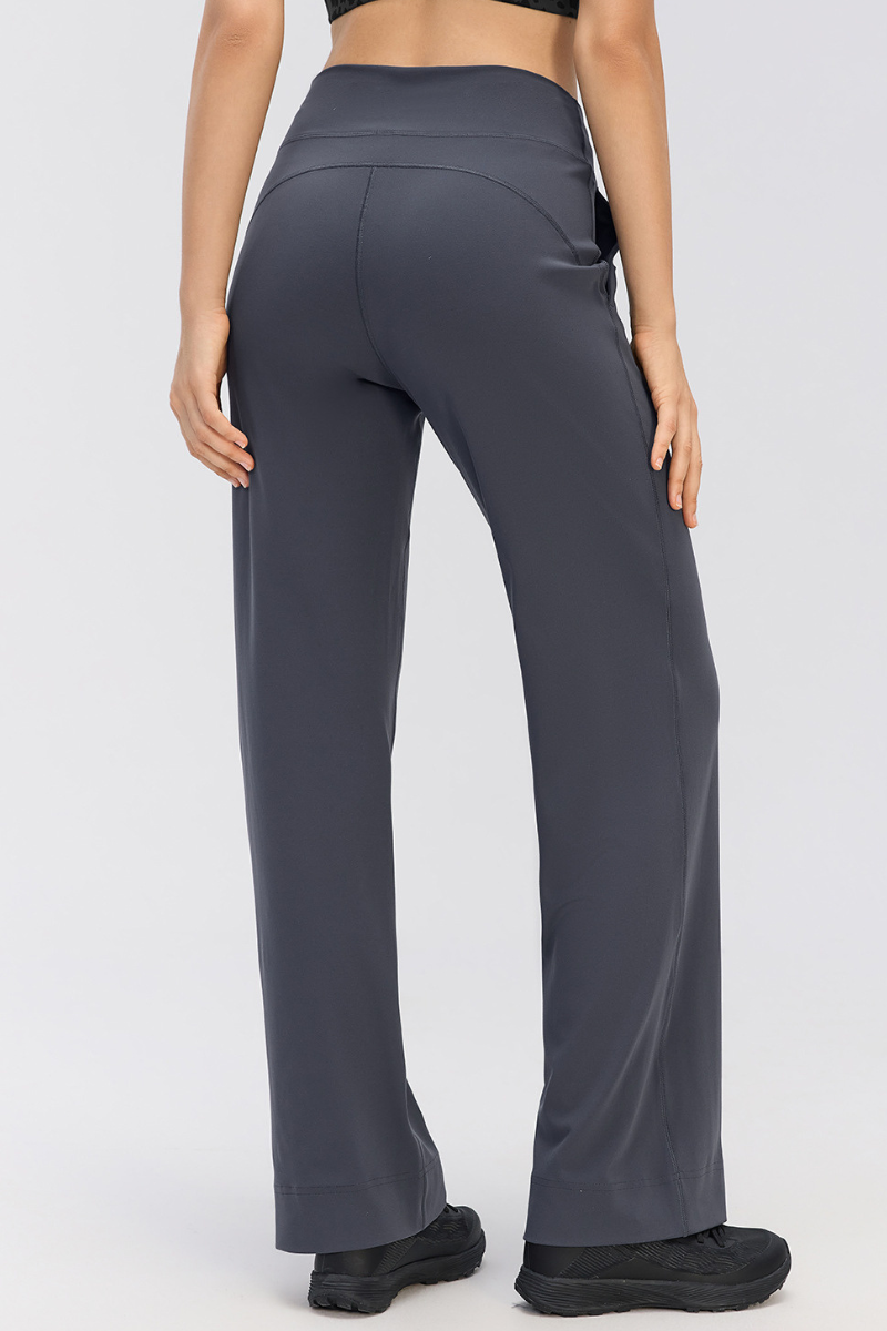 Women's Drapey Drawstring Waist Straight-Leg Casual Pants
