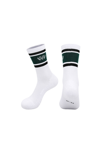 Slip-resistant mid-calf socks.