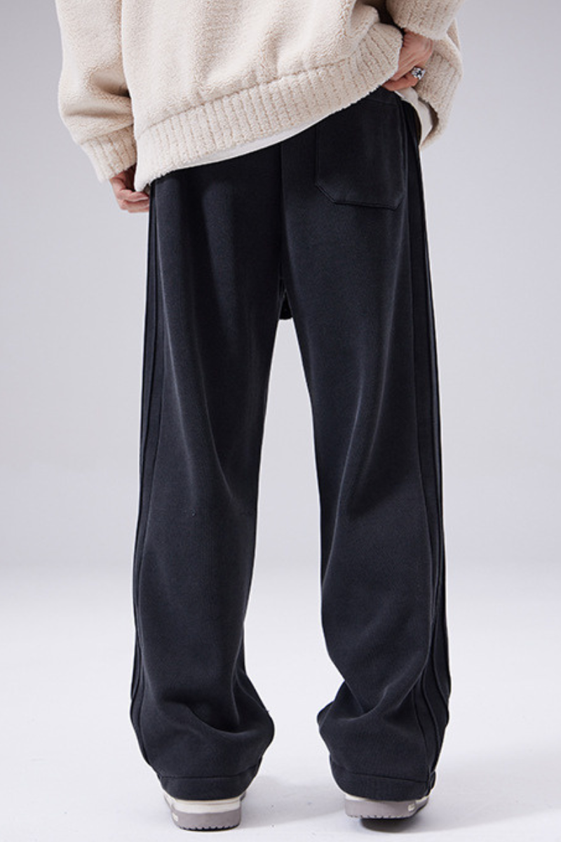Men drawstring wide-leg relexd sweatpants