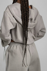 Short-sleeved hooded sweatshirt set