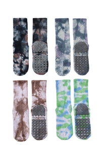 Women's Ombre Gradient Crew Yoga Grip Full-Toe Socks
