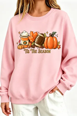 Women’s Fall Football Pumpkin Graphic Halloween Sweatshirt
