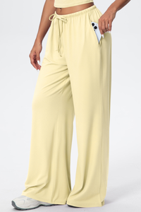 Women’s Drawstring Loose-Fit Athletic Wide-Leg Pants