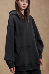 Washable wax-dyed sweatshirt