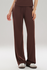 Women’s Drawstring Waist Relaxed Straight Leg Yoga Pants