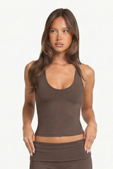 Women's Athletic V-neck Halterneck Tank Top