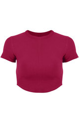 Sleek-Fit Running Crop Tee