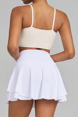 High-waisted pocket sporty short skirt