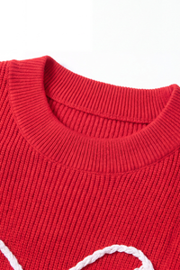 Women's Winter Christmas Color Block Bow Loose Knit Sweater