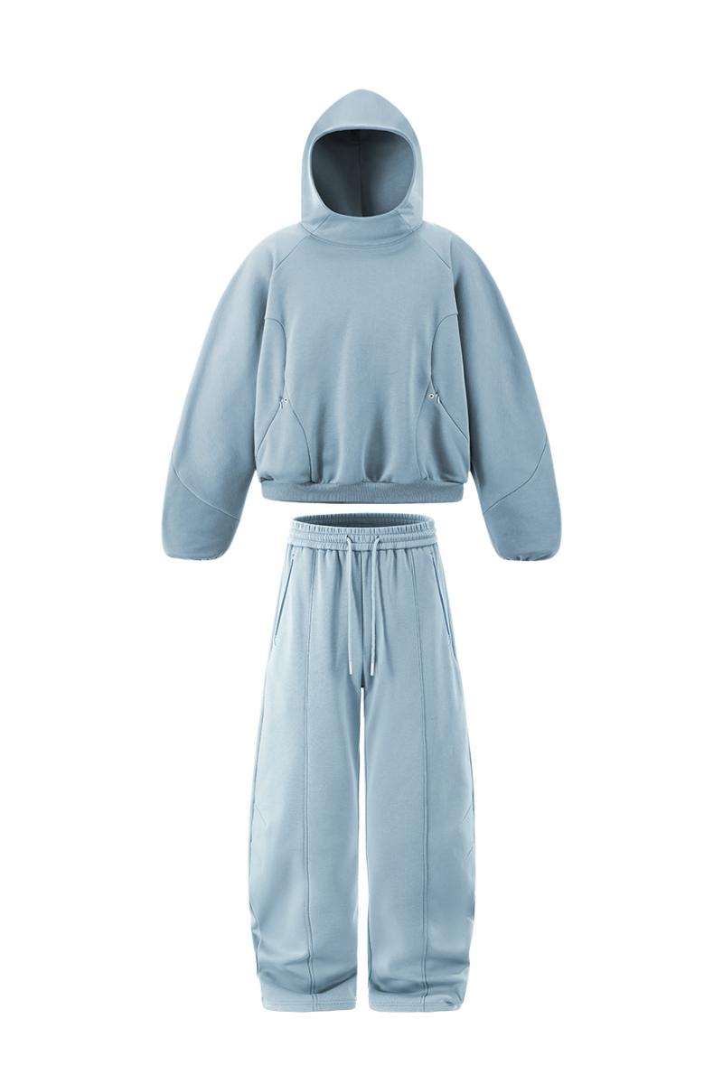 Unisex Fall Set:Relaxed Fleece Hoodie And Sweatpants