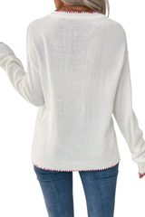 Women's Christmas Pullover Knit Sweater.