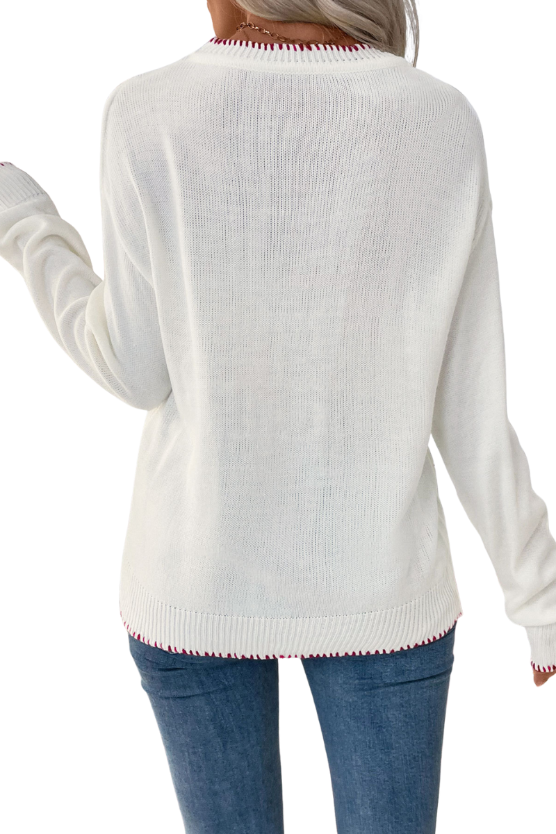 Women's Christmas Pullover Knit Sweater.