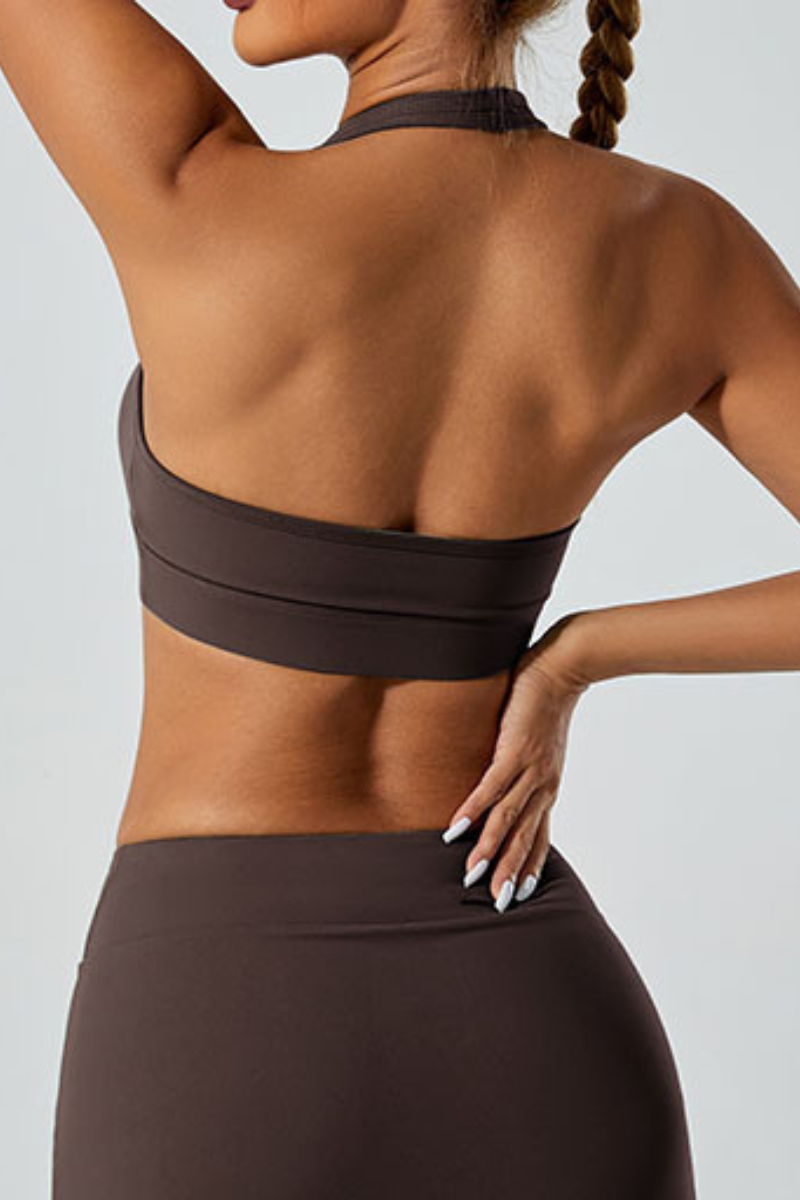 Women's square collarb  halter neck bra.