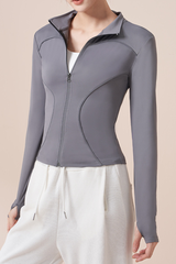 Honey peach-textured outerwear