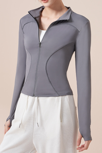 Honey peach-textured outerwear