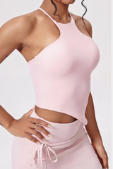 Women's Summer  Asymmetric Tank And Skirt Tennis Sets