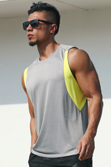 Men's Color Block Quick Dry Athletic Running Tank Top