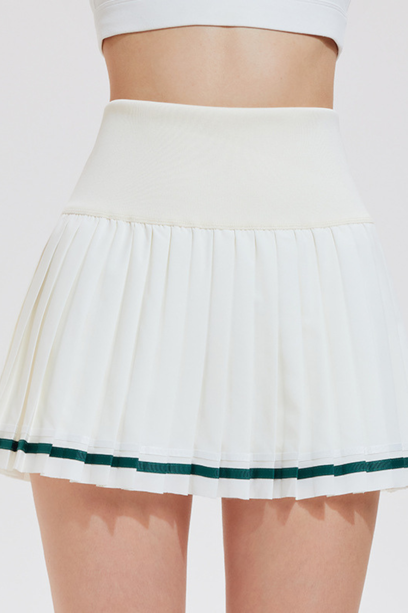 Women's College-Inspired High-Waist Pleated Mini Sport Skirt