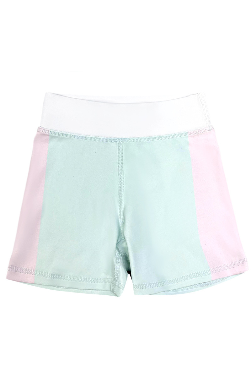Kids color blocked sport shorts.