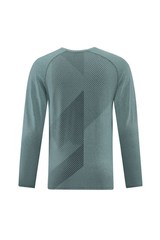 Men's Crew Neck Textured Athletic Long Sleeve T-shirt