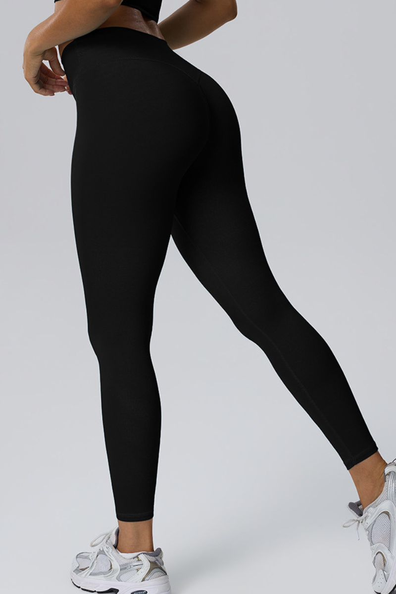 Women's High Waist V Seam Ruched Lifting  Yoga Leggings
