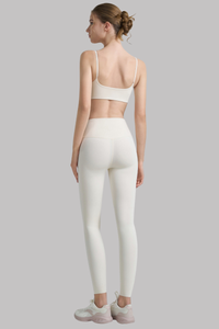 Women's Thin-Strap Bra And No Front Seam Lycra Leggings Sets