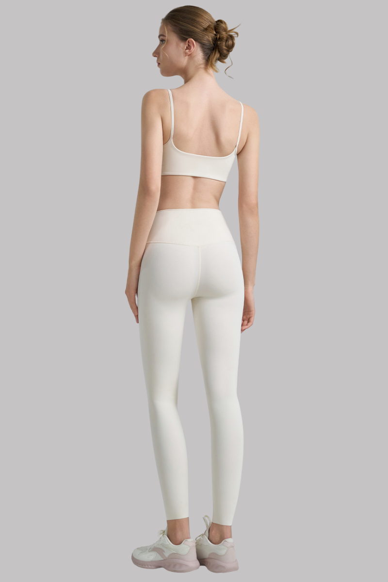 Women's Thin-Strap Bra And No Front Seam Lycra Leggings Sets