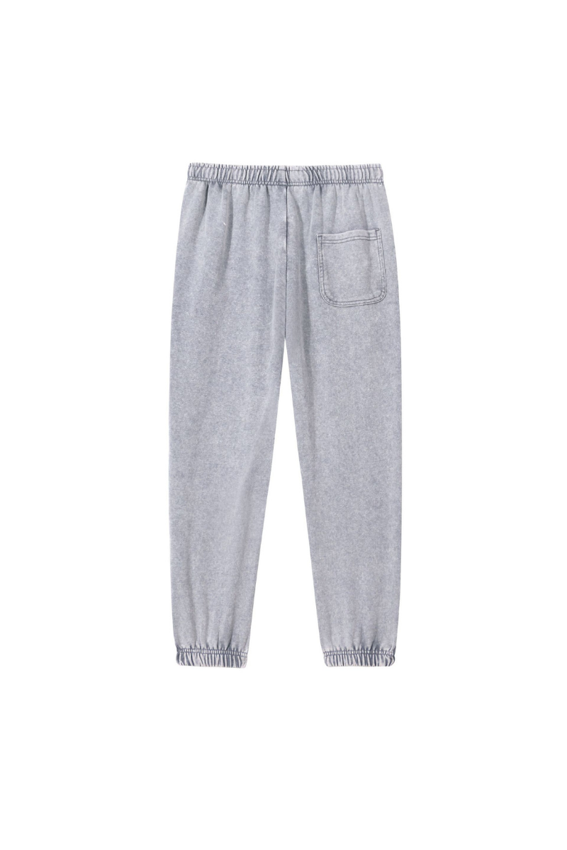 Unisex Fall Vintage Washed Elastic Waist Drawstring Joggers