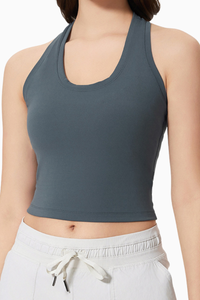 WomensU-Neck Racerback Cropped Workout Tank
