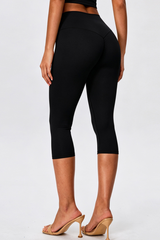 Women's No Front Seam Slim FIt Yoga Capri Leggings