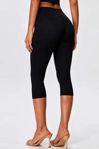 Women's No Front Seam Slim FIt Yoga Capri Leggings