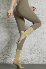 Women's Crew Length Yoga Grip Five-Toe Socks