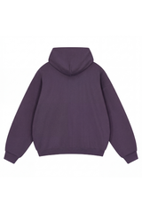 Unisex Fall Relaxed Drop Shoulder Full Zip Hooded Jacket