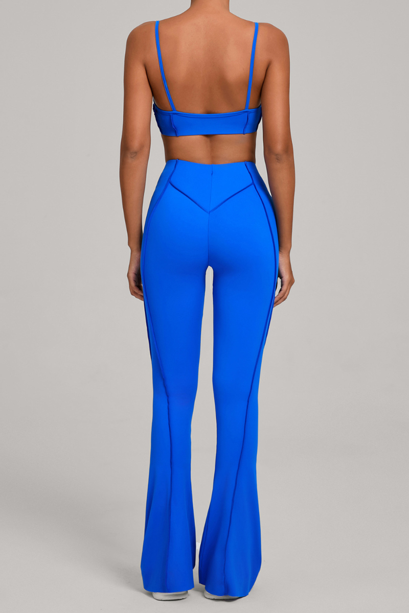 Women's Patchwork Set:Bra And Flare Pants