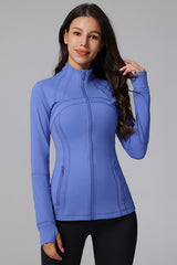 Women's Light Weight Slim Fit Sports Zipper Jacket