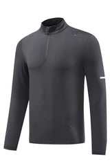 Men Half-Zip Breathable Outdoor Training Long Sleeve Top