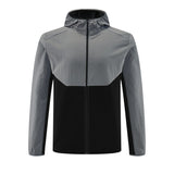 Men Hooded Quick-Dry Water-Resistant Training Workout Running Jacket