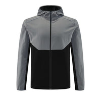 Men Hooded Quick-Dry Water-Resistant Training Workout Running Jacket